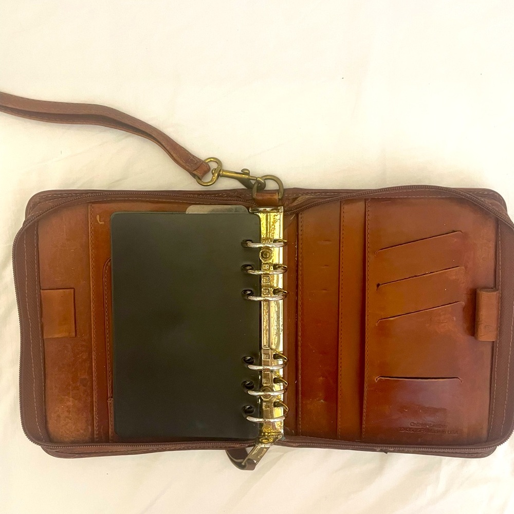 Small leather personal binder